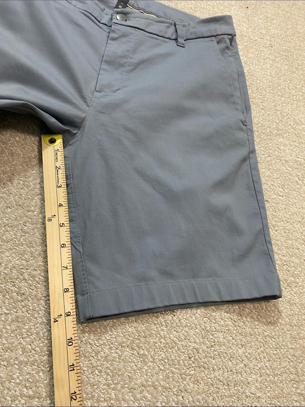 lululemon athletica Steel Blue Flat-Front Men's Shorts Size 33 - Picture 14 of 16